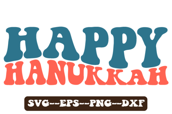 Happy Hanukkah Retro Wavy Svg: Graphics for Crafts