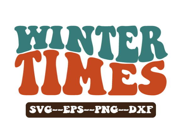 Winter Times Retro Wavy Svg Sublimation
